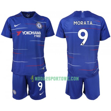 Koszulka Chelsea MORATA 9 Dziecięcy Domowe Stroje Piłkarskie 2018/19 Krótki Rękaw